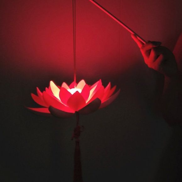 Premium Portable Lotus Lantern | LED Festival Lamp - Picture 1 of 9